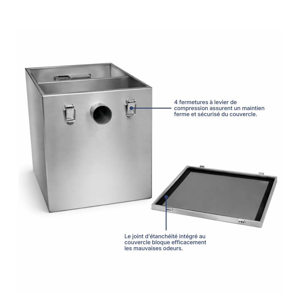 Séparateur de graisse inox 200L à poser vue 2